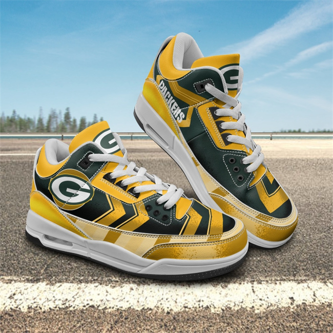 Women's Green Bay Packers Air Jordan 3 Sneakers/Shoes 001
